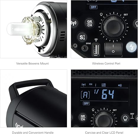 Godox DP400III Studio Flash Light 400Ws 2.4G Wireless X System Strobe Lighting.