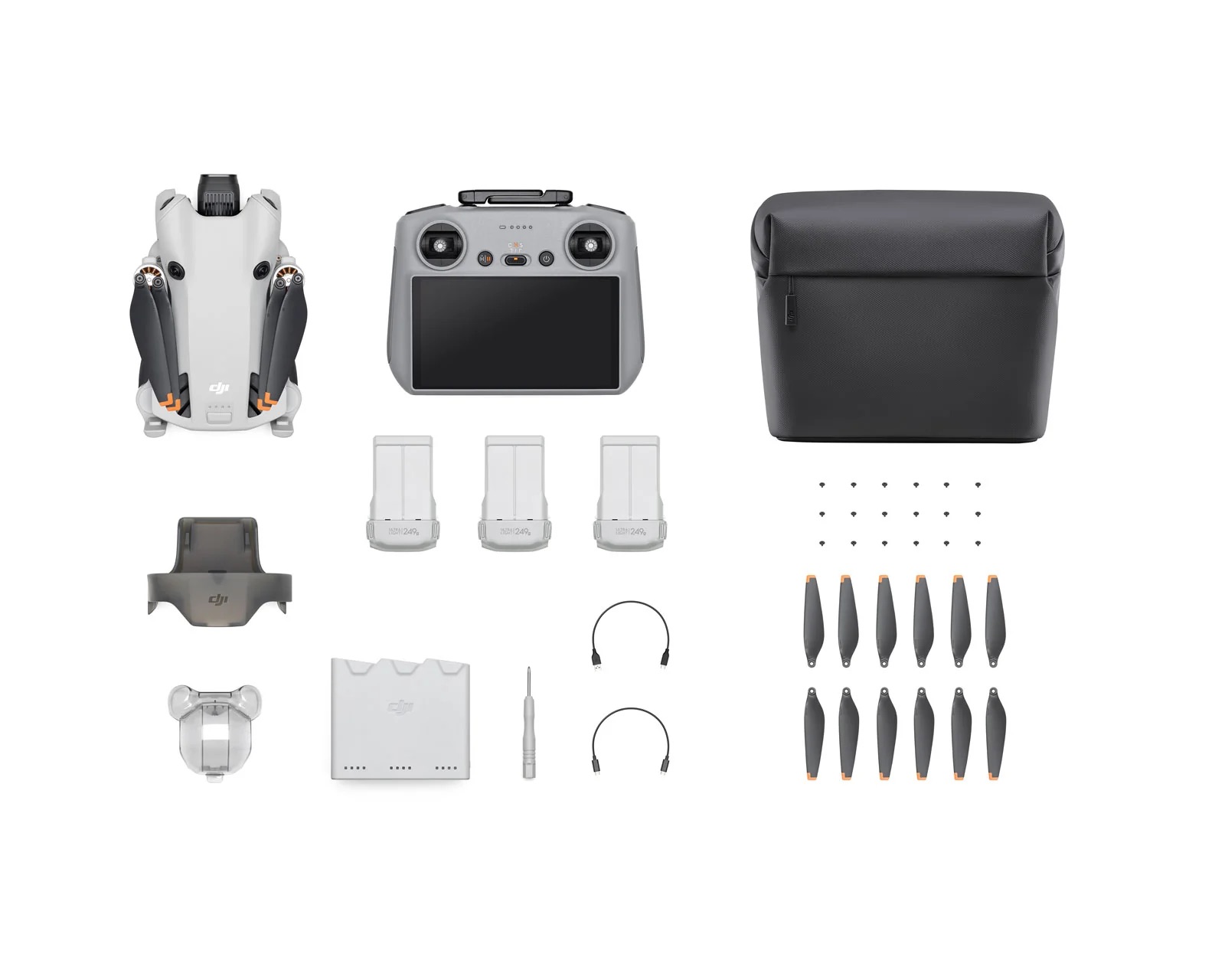 DJI Mini 4 Pro Fly More Combo with DJI RC 2, Drones with Camera for Adults 4K, Under 0.549 lbs/249 g, 3 Batteries for up to 102 Mins Flight Time, Smart Return to Home, Drone for Beginners