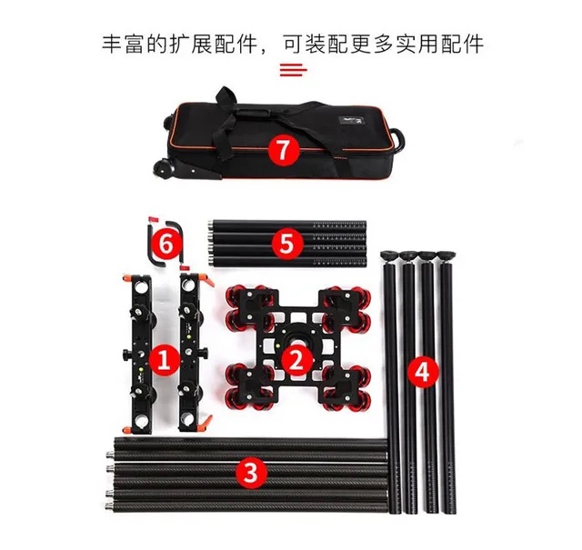 Jiepai DS200L 20kg Camera Slider Dolly 75/100mm Bowl Heavy Duty Video Slider.